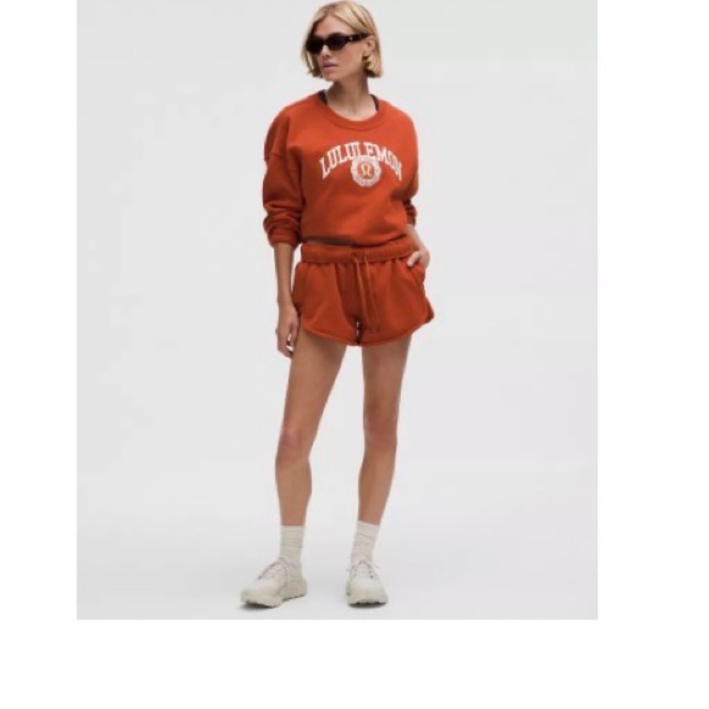 Lululemon Scuba Mid rise Overside Short 3” Trim Autumn Rust Size L